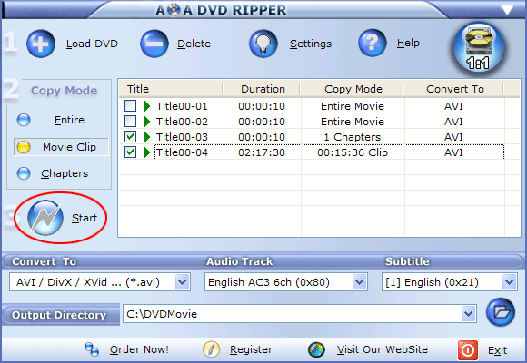 Extract Video Clips or Scenes from DVD Movies Rip DVD Chapters