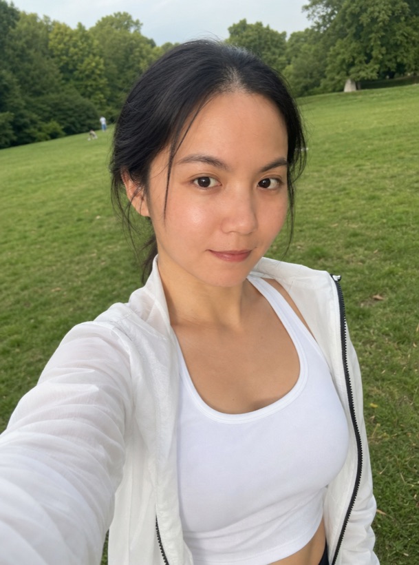 Generated profile photo in a green outdoor setting